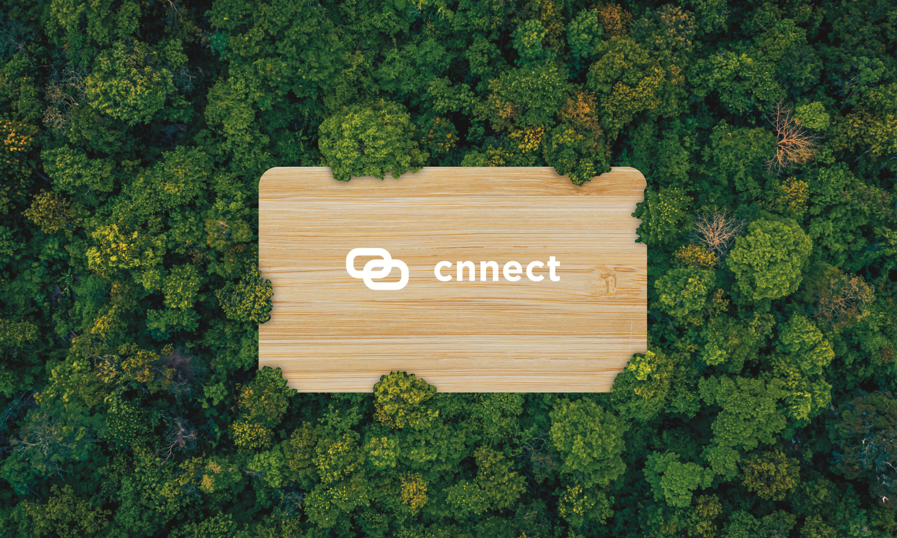 Bamboo NFC-visitekaart voor duurzaamheid.