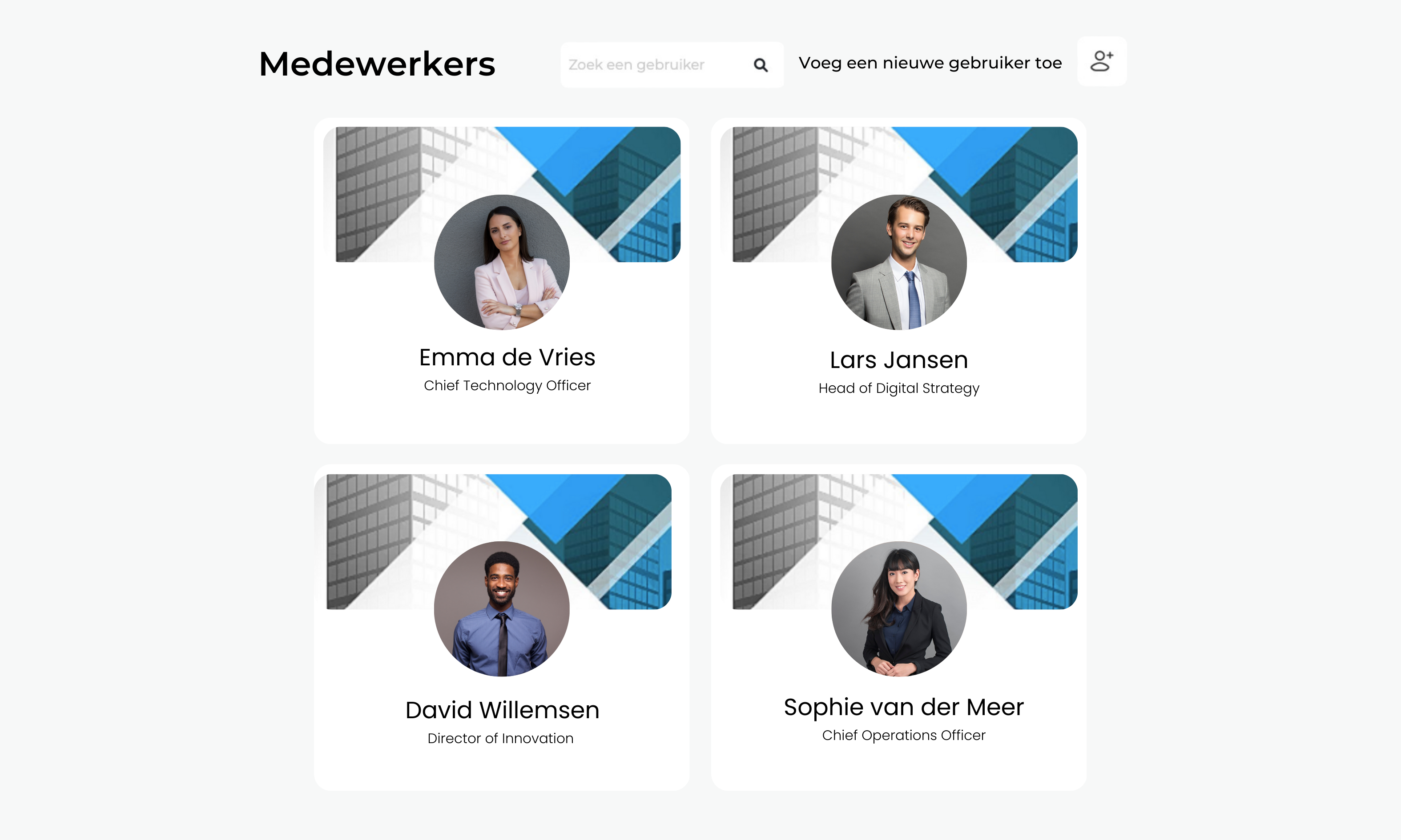 Netwerk van eigen medewerkers beheren.