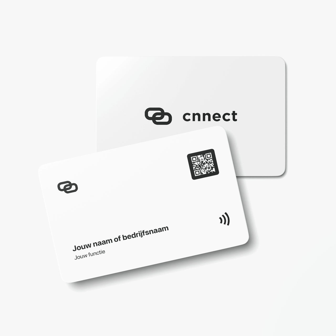 Cnnect NFC-visitekaart gepersonaliseerd wit