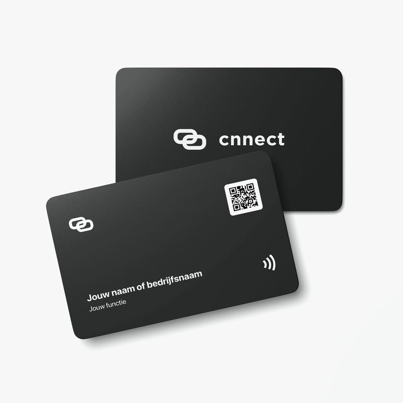 Cnnect NFC-visitekaart gepersonaliseerd zwart